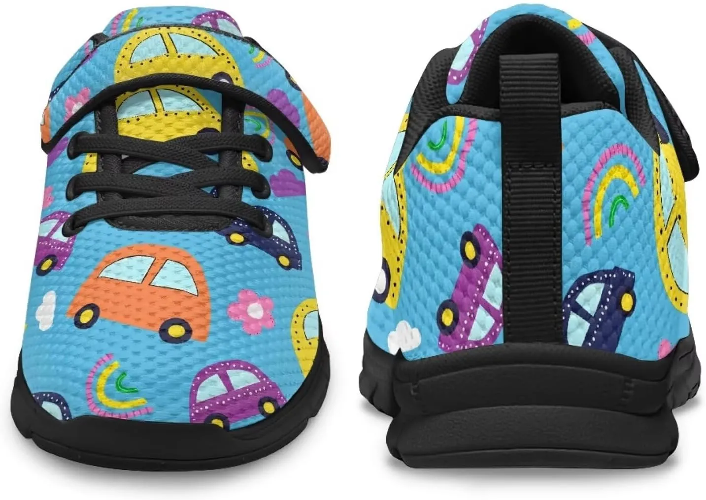 Toddler Boys Girls Athletic Shoes Single Buckle Running Shoes Elastic Shock Absorption Sneakers for Volleyball US 11-15 Black Sole