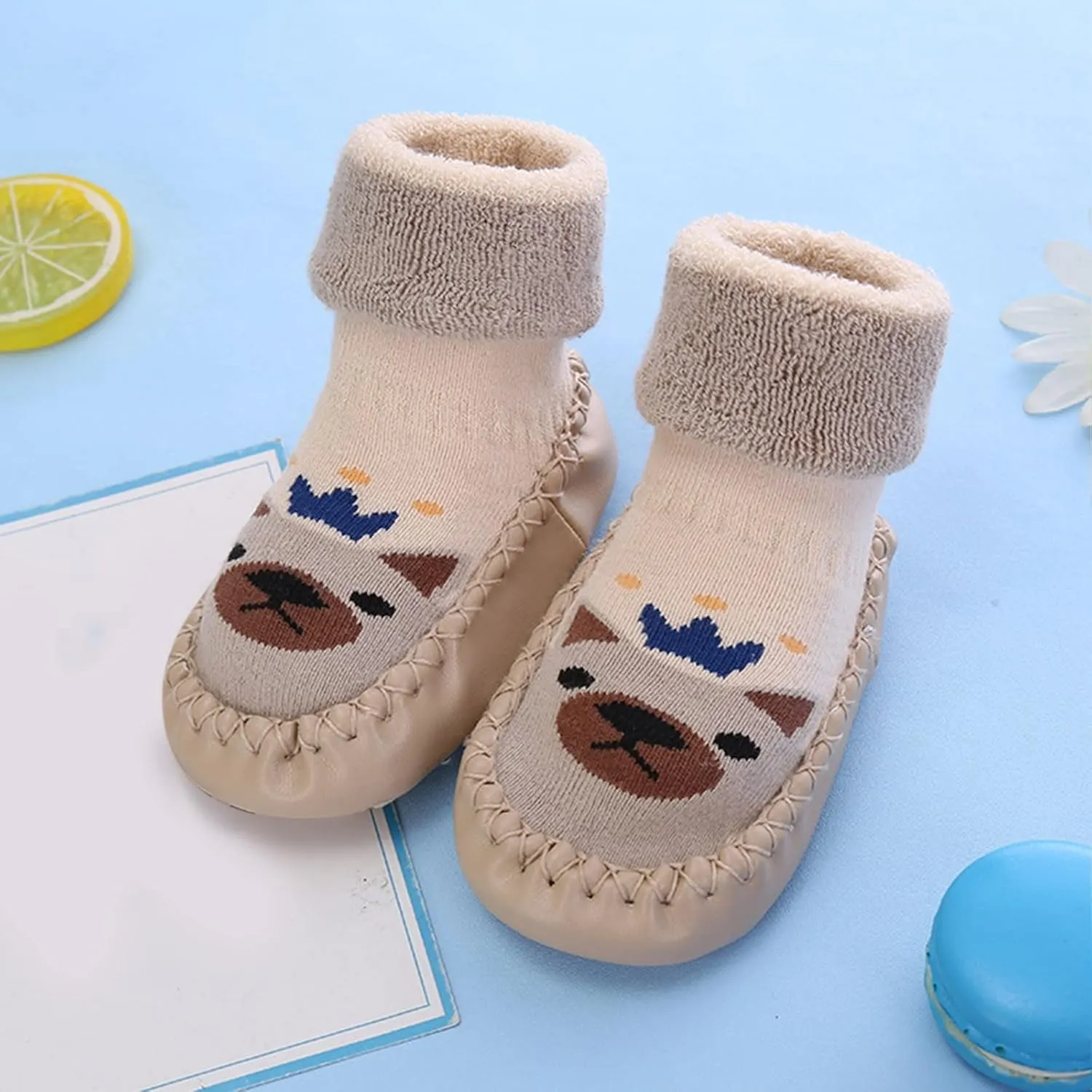 Toddler Girl Shoes,Autumn Winter Baby Shoes Cute Rabbit Bear Cartoon Children Cotton Warm Soft Non Slip Floor Boots