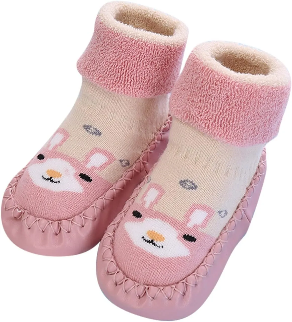Toddler Girl Shoes,Autumn Winter Baby Shoes Cute Rabbit Bear Cartoon Children Cotton Warm Soft Non Slip Floor Boots
