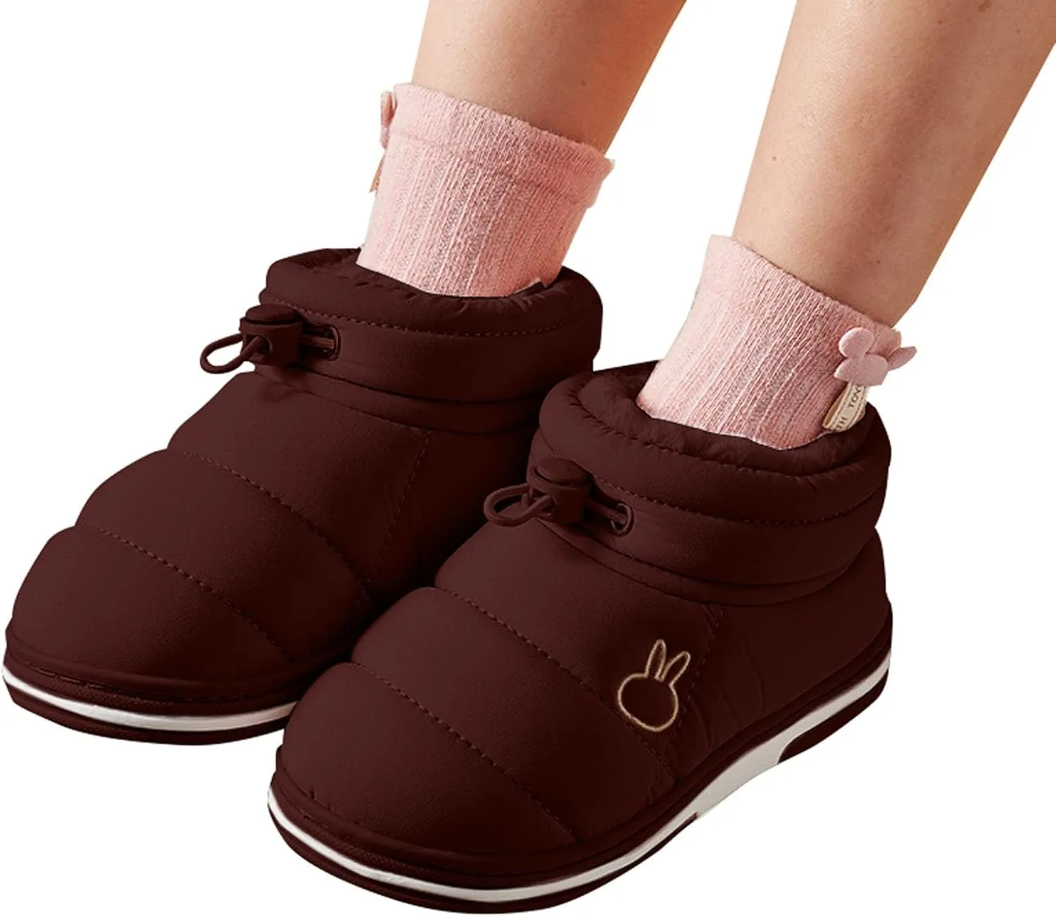 Toddler Kids Warm House Boots Water Proof Slippers for Boys Girls Fuzzy ?????? Lined Comfy Platform Indoor Shoes