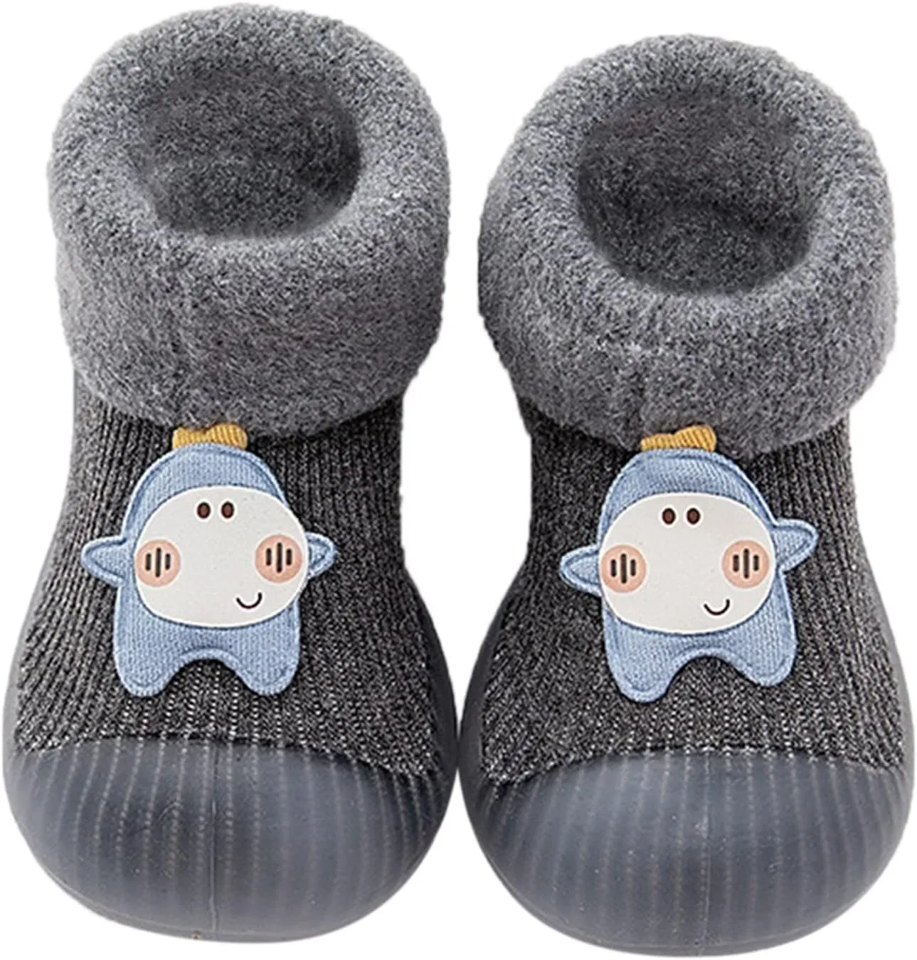 Toddler Sock Shoes,Baby Home Slippers Cartoon Warm House Slippers for Infant Lined Winter Indoor Shoes Girls Boots