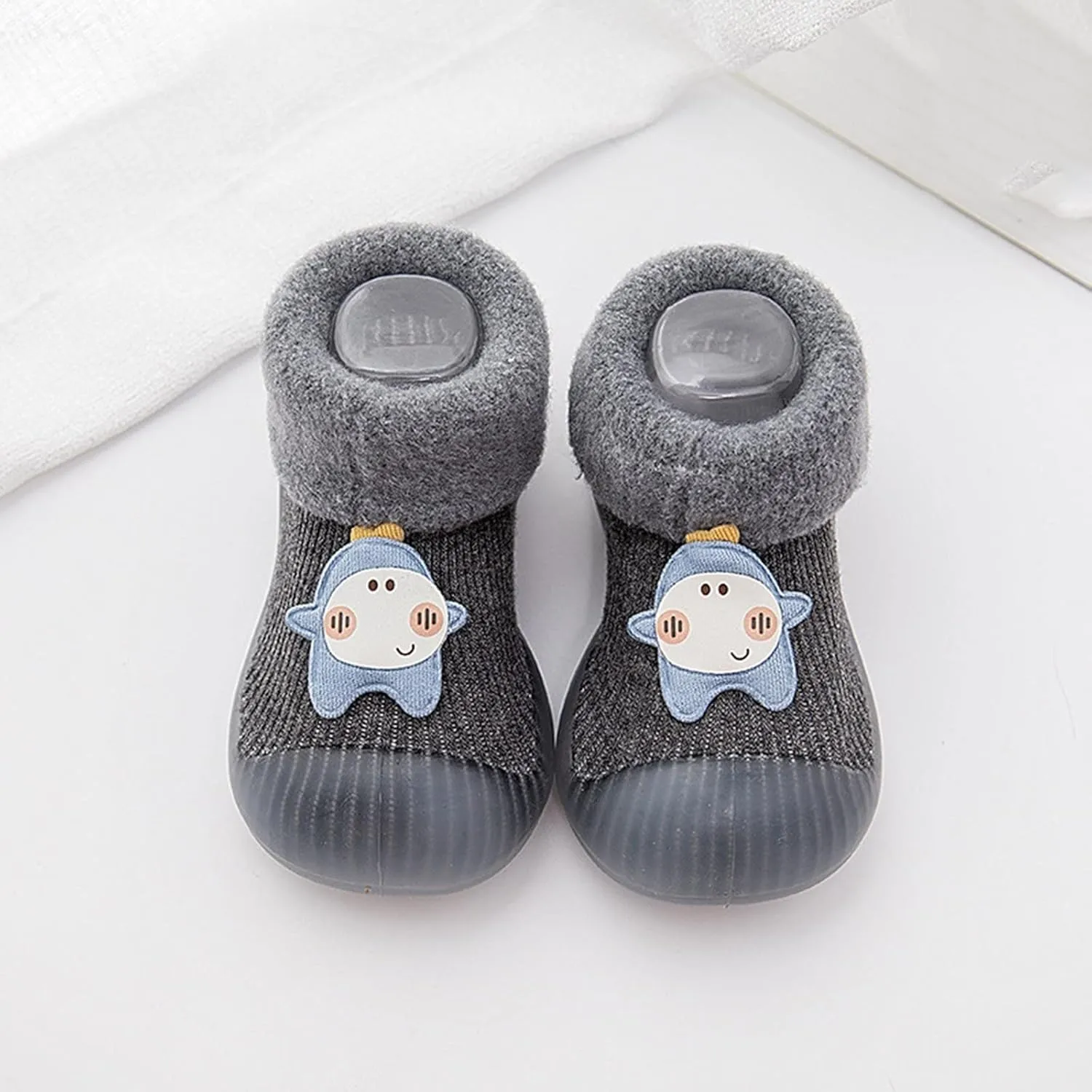 Toddler Sock Shoes,Baby Home Slippers Cartoon Warm House Slippers for Infant Lined Winter Indoor Shoes Girls Boots