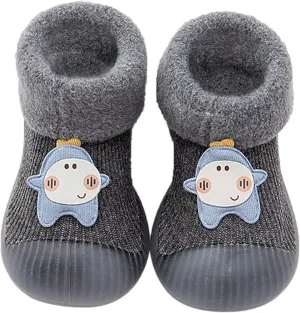 Toddler Sock Shoes,Baby Home Slippers Cartoon Warm House Slippers for Infant Lined Winter Indoor Shoes Girls Boots