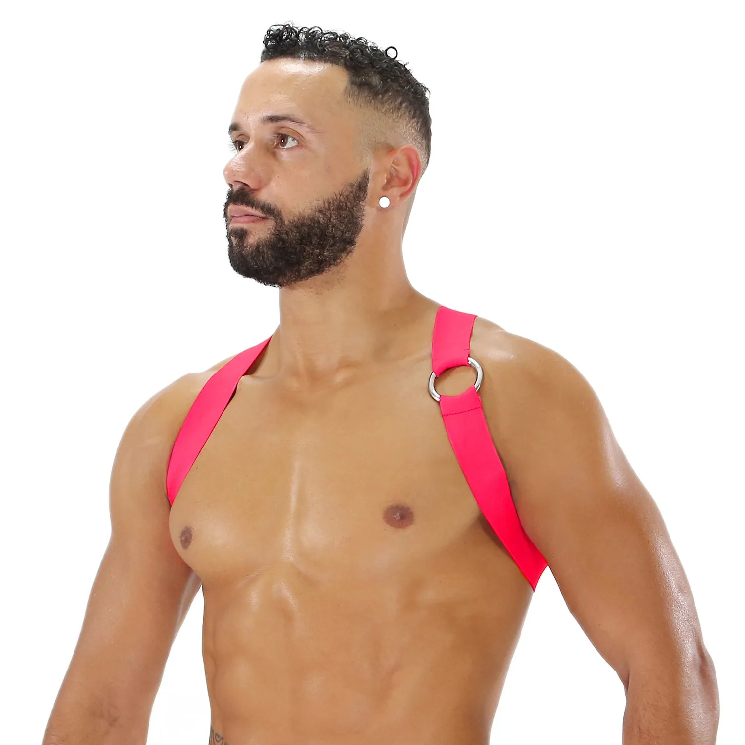 TOF Paris Party Boy Neon Elastic Harness Neon Pink