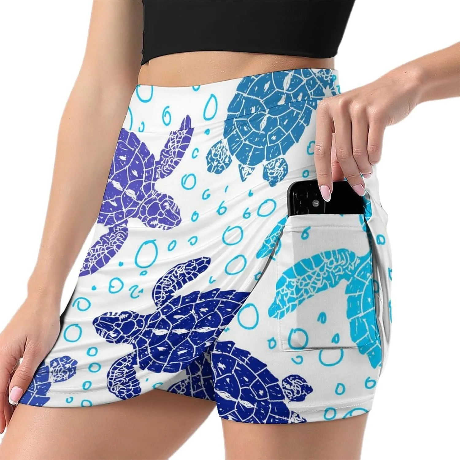Trouser Skirt,Women's Versatile Stretch Casual Mini Skirt Light Proof