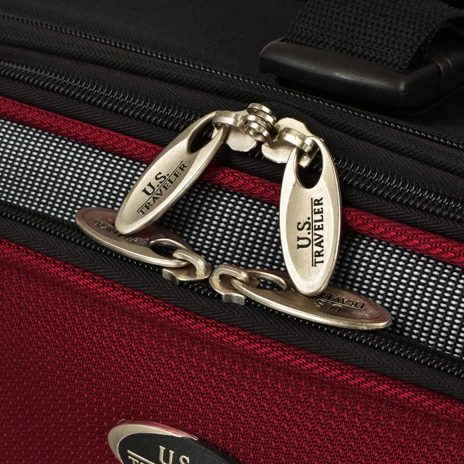 U.S. Traveler New Yorker Lightweight Softside Expandable Travel Rolling Luggage, Deep Red, 4-Piece Set (15/21/25/29)