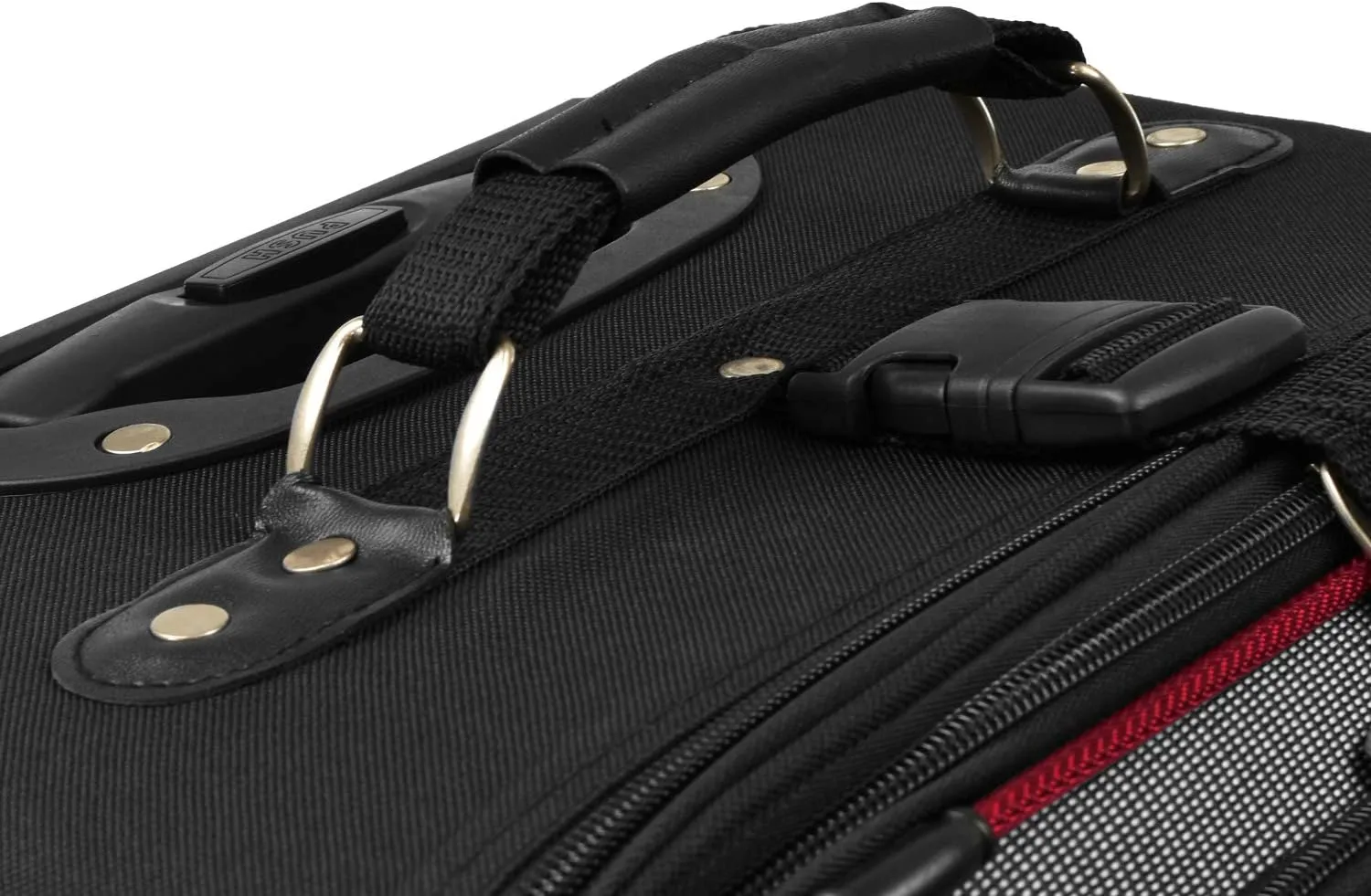 U.S. Traveler New Yorker Lightweight Softside Expandable Travel Rolling Luggage, Deep Red, 4-Piece Set (15/21/25/29)