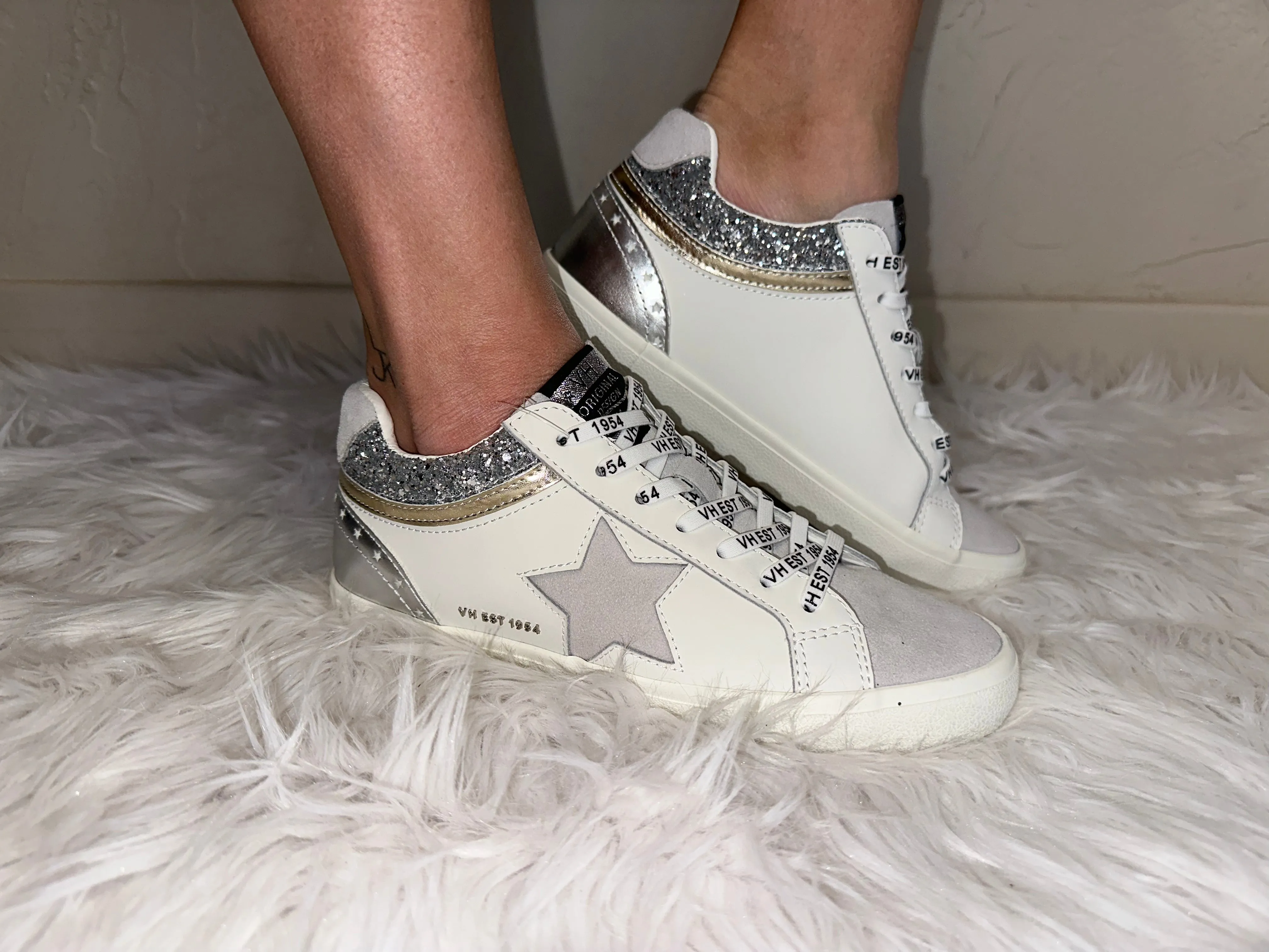 Vintage Havana Bounce White/Grey/Glitter Sneakers