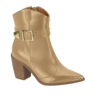 Vizzano 3070-110 Pointy Toe Ankle Boot in Tan Napa
