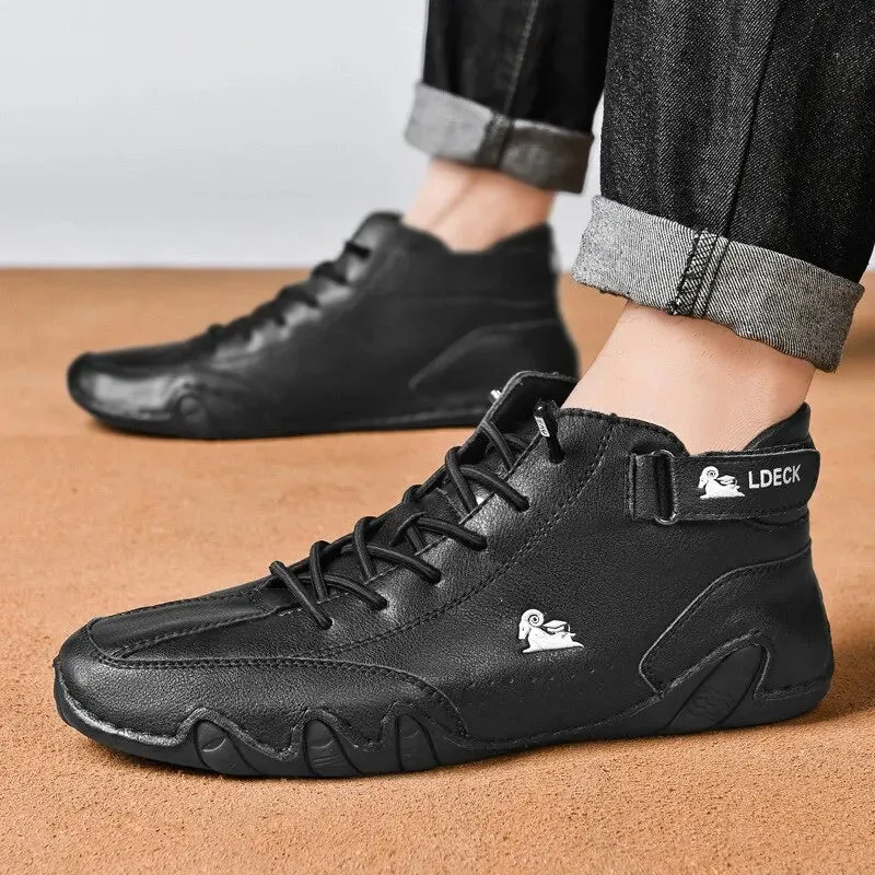 Waterproof High Top Sneakers Luxury Footwear