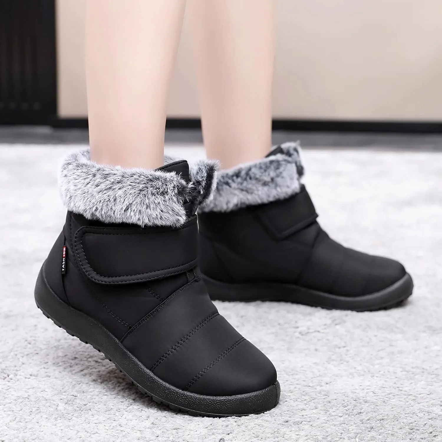 Winter Boots for Women Waterproof Snow 11 Wide Womens Winter Boots Waterproof Insulated Womens Slip on Winter Boots Wide Boots for Snowboard Botas Largas De Invierno Para Mujer Con TacN