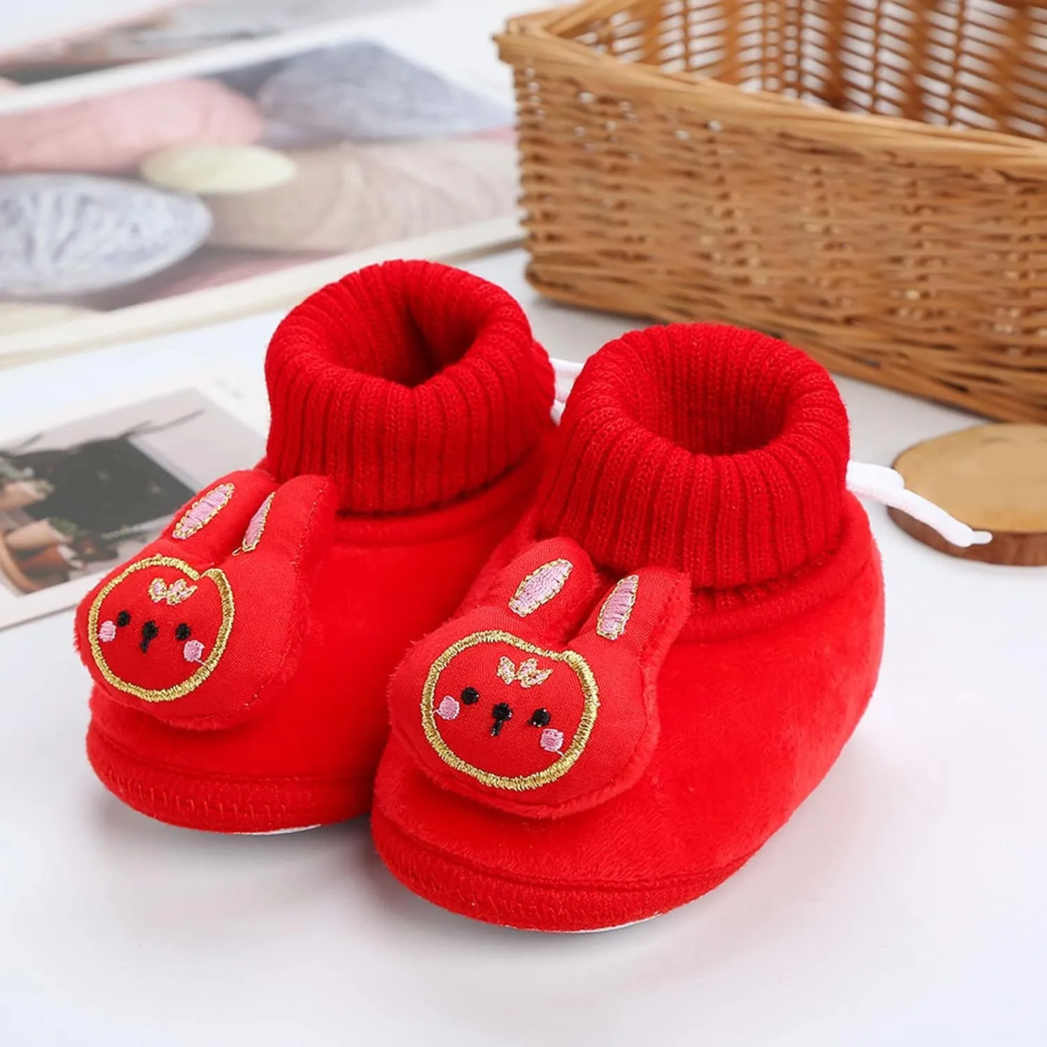 Winter Children Toddler Shoes Boys and Girls Floor Shoes Non Slip Plush Warm Comfortable Elastic Toddler Dress Shoes