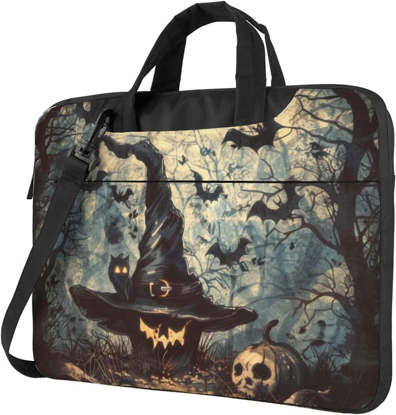 Witch Hat Laptop Tote Bag Printed Travel Business Computer Bag Work Bag for Men Women
