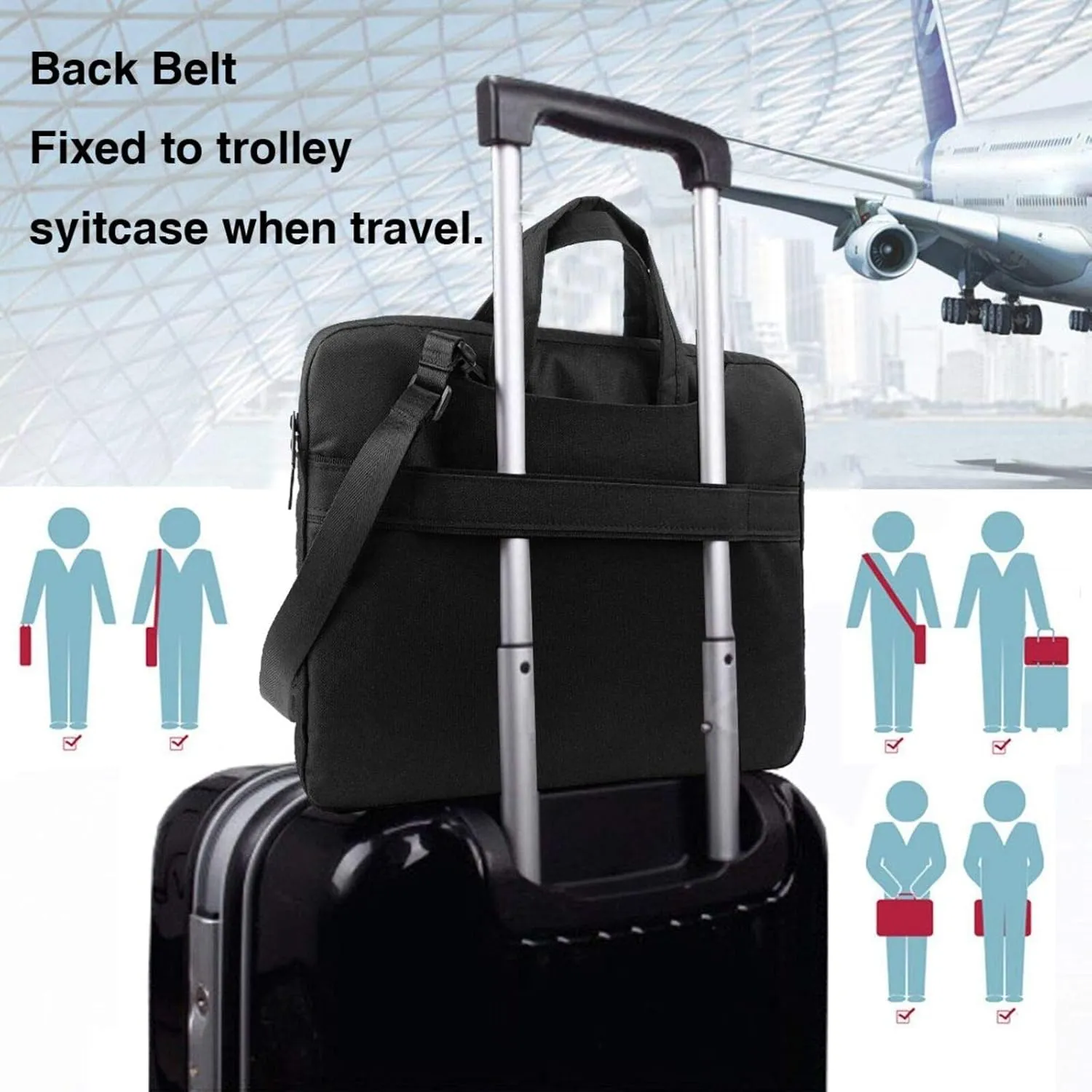 Witch Hat Laptop Tote Bag Printed Travel Business Computer Bag Work Bag for Men Women