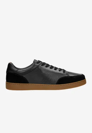 Wojas Black Leather Sneakers | 1021751