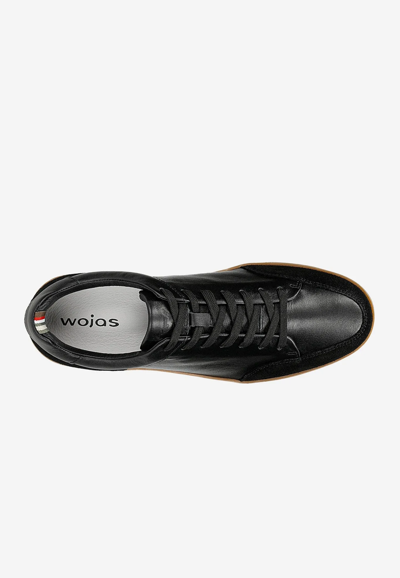 Wojas Black Leather Sneakers | 1021751