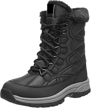 Womens Boots Women's boots Winter warm outdoor snow boots Waterproof rain boots Warm fur high heels women's shoes.