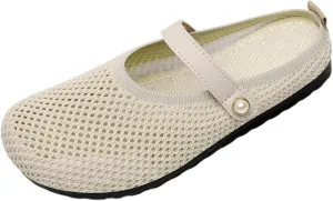 Women's Casual Slip On Sandals Flat Comfortable Beach Shoes Pure Color One Strap Slide Slippers for Spring Summer