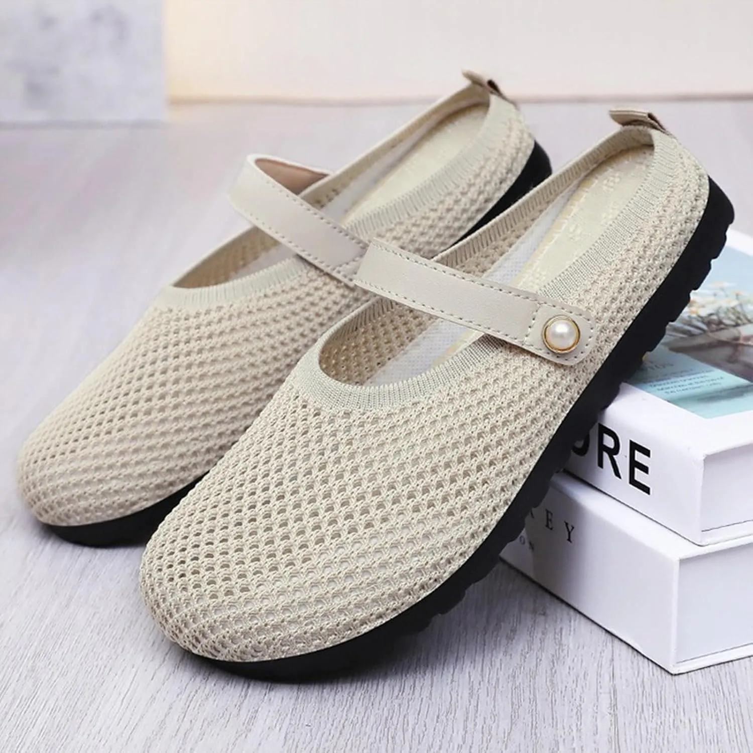 Women's Casual Slip On Sandals Flat Comfortable Beach Shoes Pure Color One Strap Slide Slippers for Spring Summer