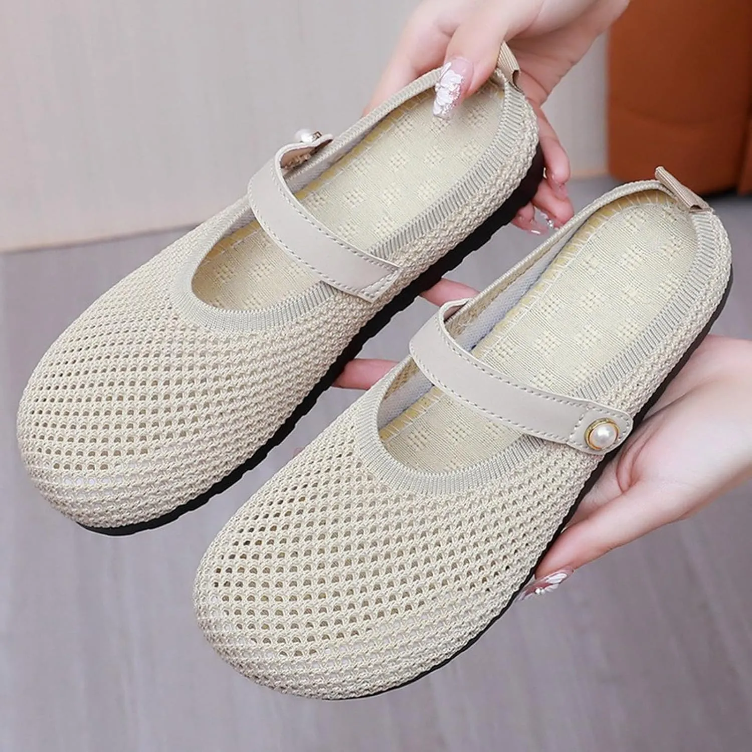 Women's Casual Slip On Sandals Flat Comfortable Beach Shoes Pure Color One Strap Slide Slippers for Spring Summer