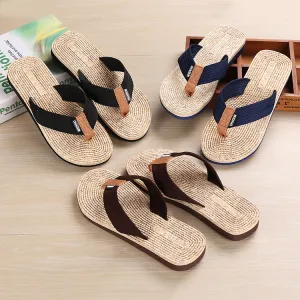 Women’s Non-Slip Wood Grain Flip-Flops in 2 Colors