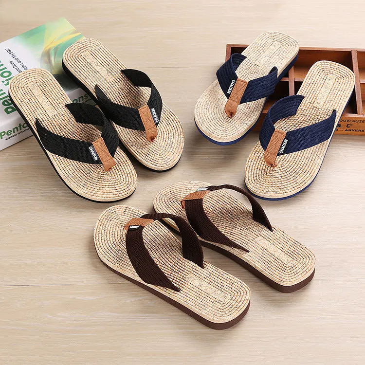 Women’s Non-Slip Wood Grain Flip-Flops in 2 Colors