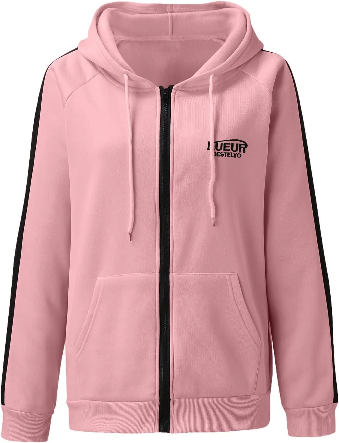 Womens Oversized Hoodie Zip Up Jackets Plus Size Y2K Cute Grunge Aesthetic Baggy Hoodies for Teen Girls