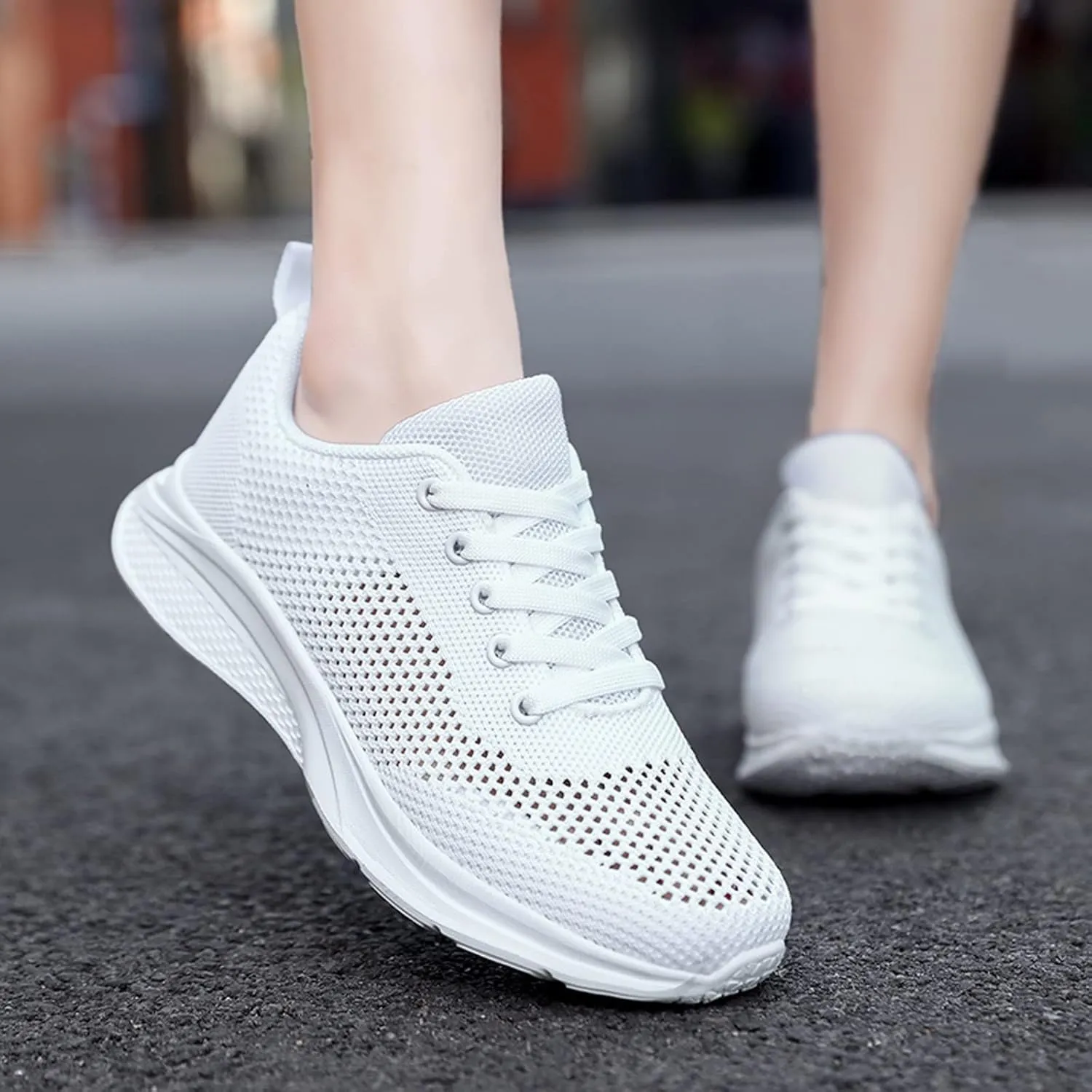 Womens Running Shoes Lightweight Breathable No Slip Tennis Shoes Womens Sports Black Casual Shoes Men's Fashion Sneakers Tennis Shoe Cross Trainer Shoe