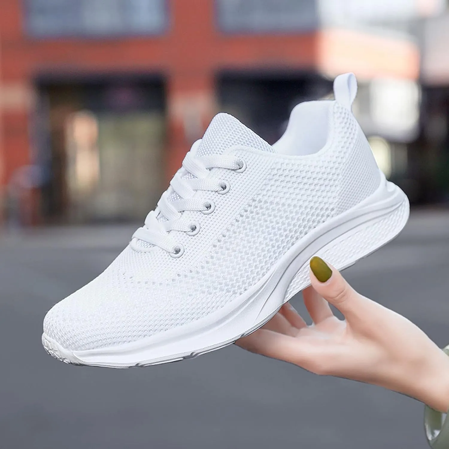 Womens Running Shoes Lightweight Breathable No Slip Tennis Shoes Womens Sports Black Casual Shoes Men's Fashion Sneakers Tennis Shoe Cross Trainer Shoe