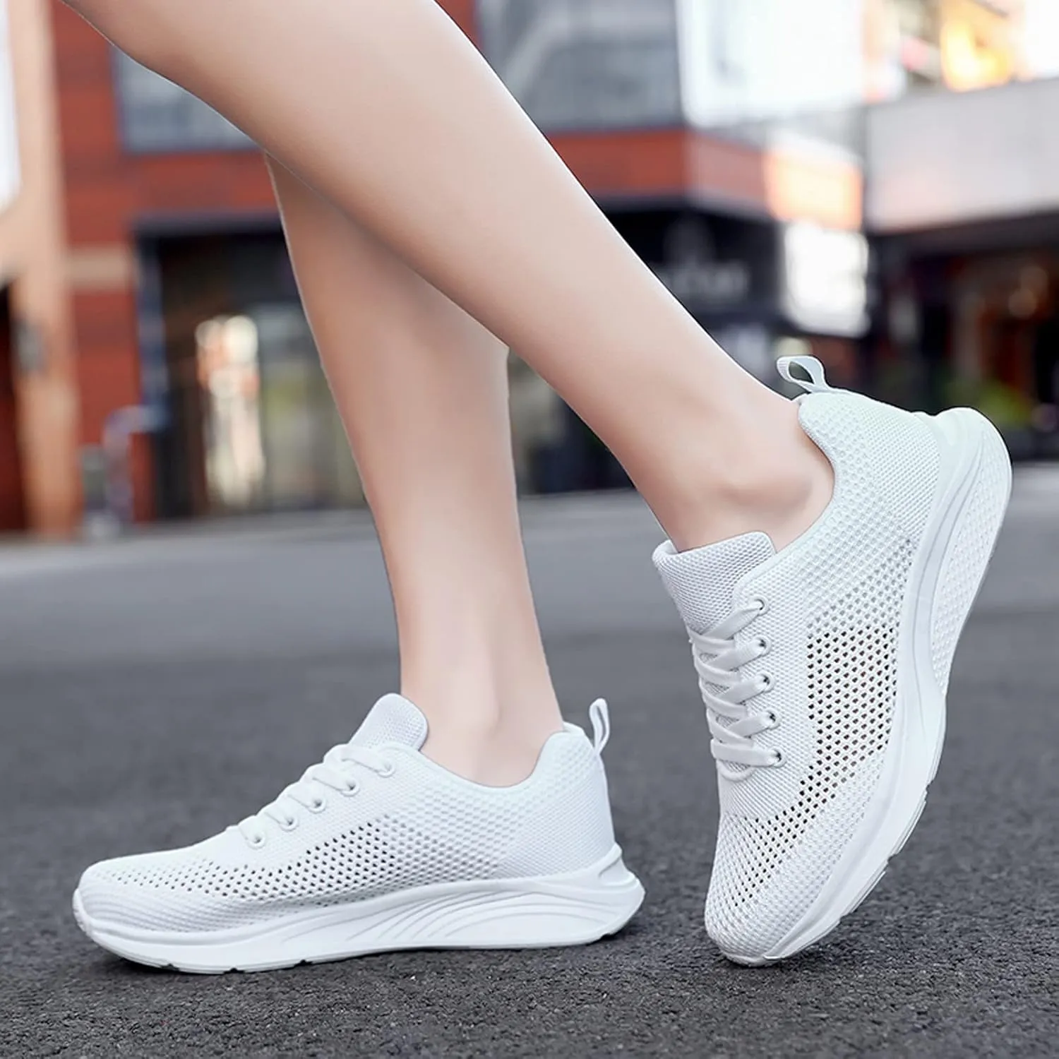 Womens Running Shoes Lightweight Breathable No Slip Tennis Shoes Womens Sports Black Casual Shoes Men's Fashion Sneakers Tennis Shoe Cross Trainer Shoe
