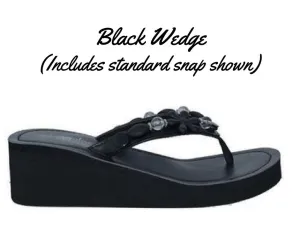 Women's Sandals "Black Wedge"