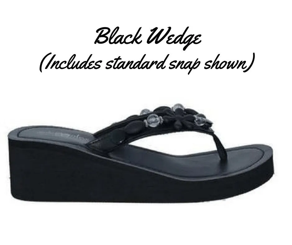 Women's Sandals "Black Wedge"