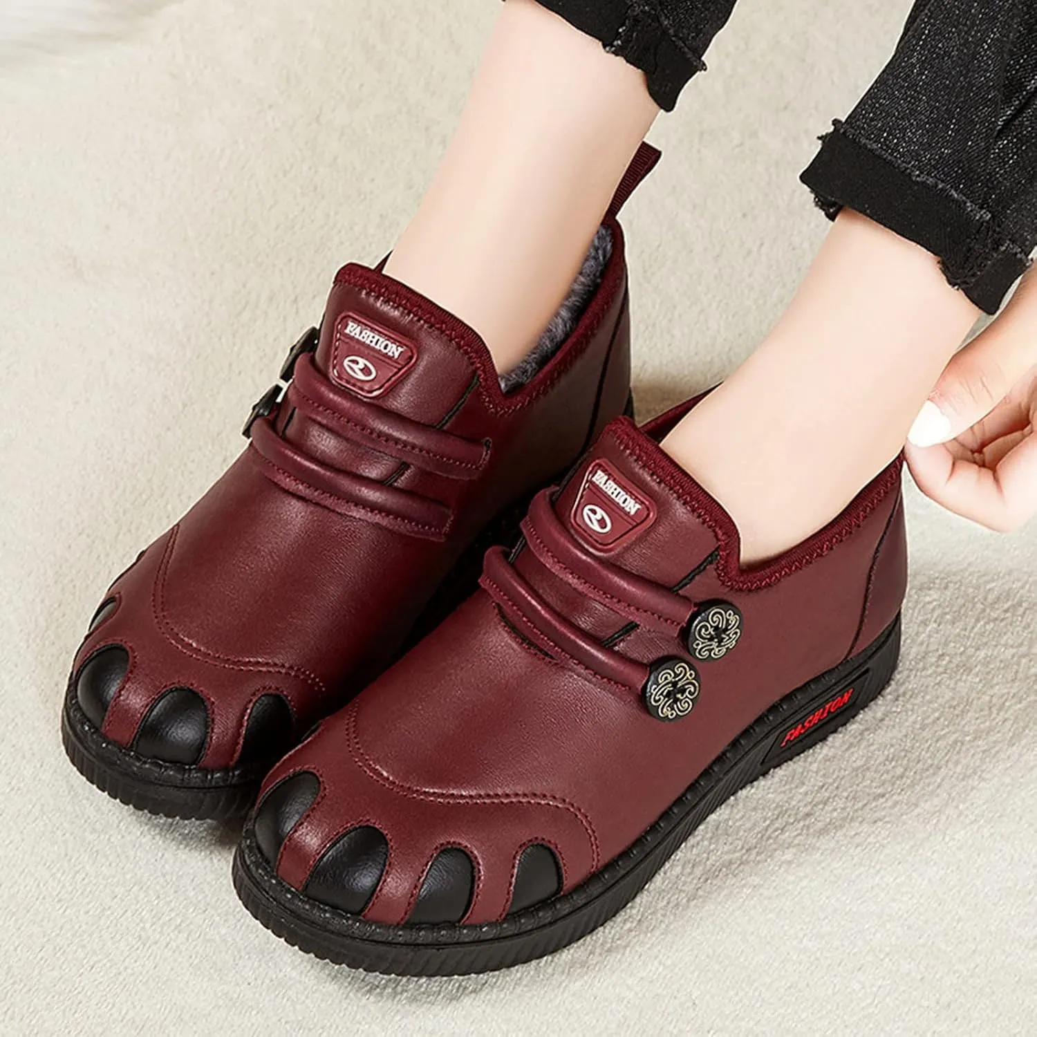 Womens Snow Boots Waterproof Insulated Size 11 Women Snow Booties Womens Snow Boots Wide Womens Warm Fur Lined Winter Snow Boots Waterproof Botas De Invierno Para Mujer Contra El Agua