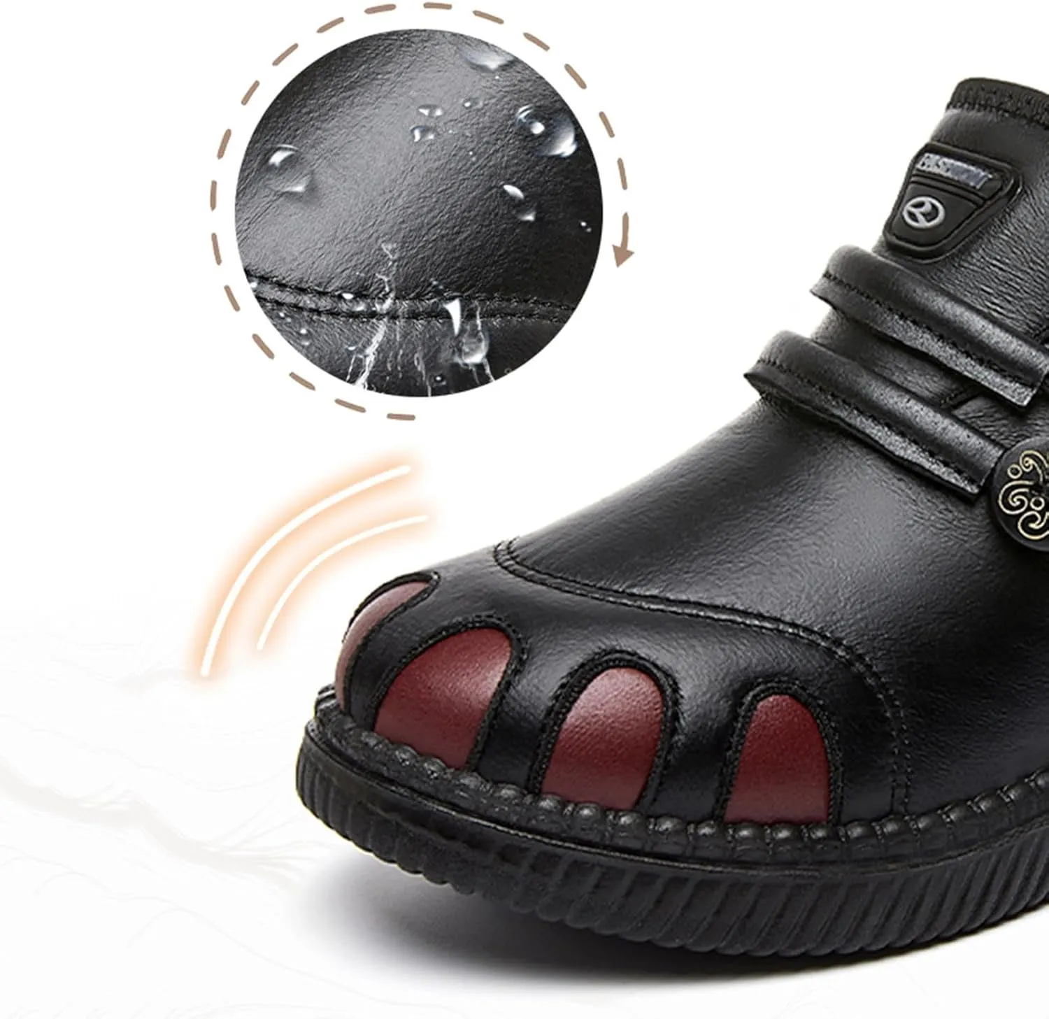 Womens Snow Boots Waterproof Wide Calf Womens Winter Snow Boots Warm Fur Lined Anti-Slip Ankle Women's Snow Boots Size 12 Women Waterproof Boots Walking Snow Shoes for Women