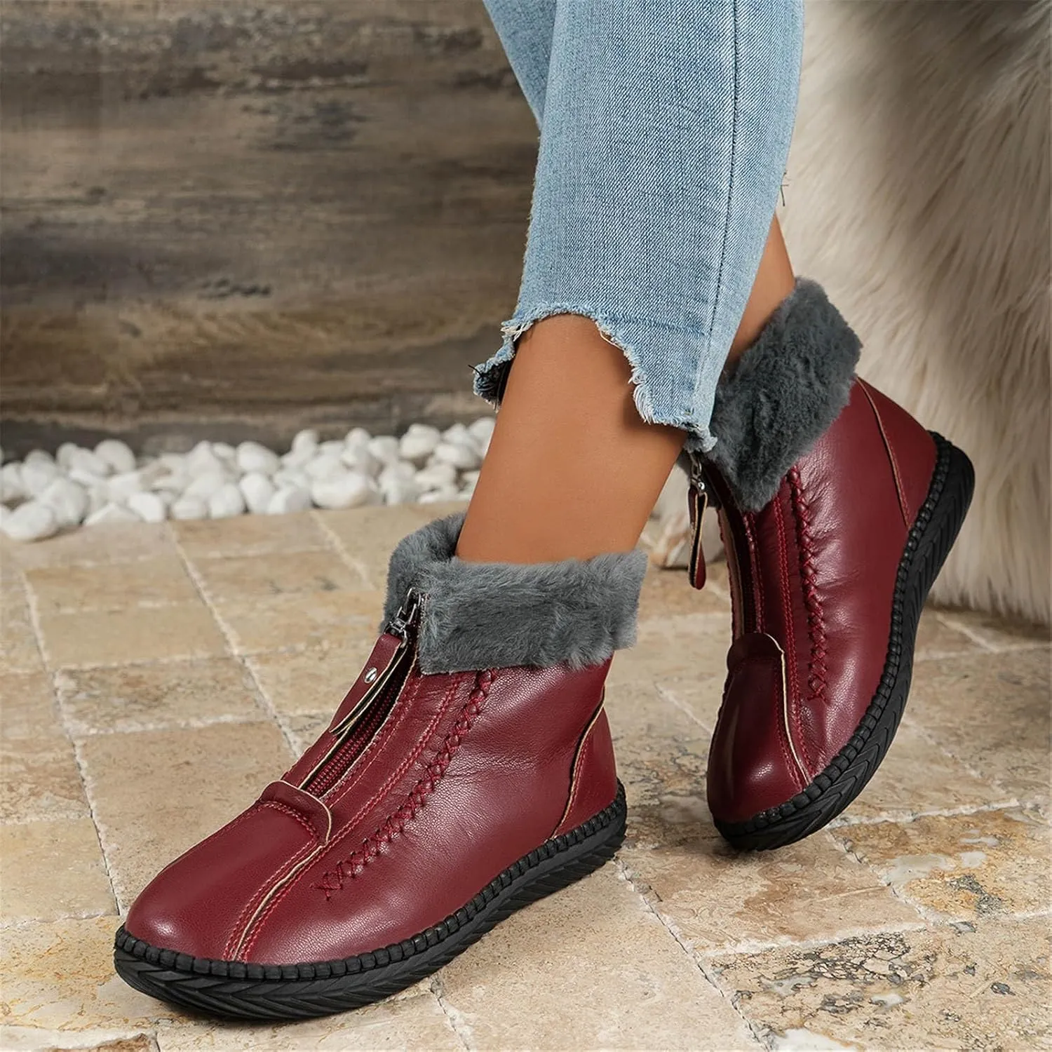 Womens Tall Snow Boots Waterproof Insulated Women's Duck Boots Waterproof Black Extra Wide Snow Boots for Women Womens Black Winter Boots Size 7 Botas Nieve Largas