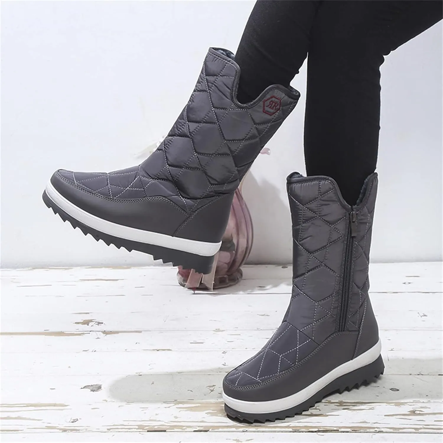 Womens Winter Snow Boots Size 11 Winter Snow Boots for Women Fur Lined Warm Ankle Booties Winter Woman Boots Woman Wide Calf Winter Boots Botas Para Nieve De Mujer