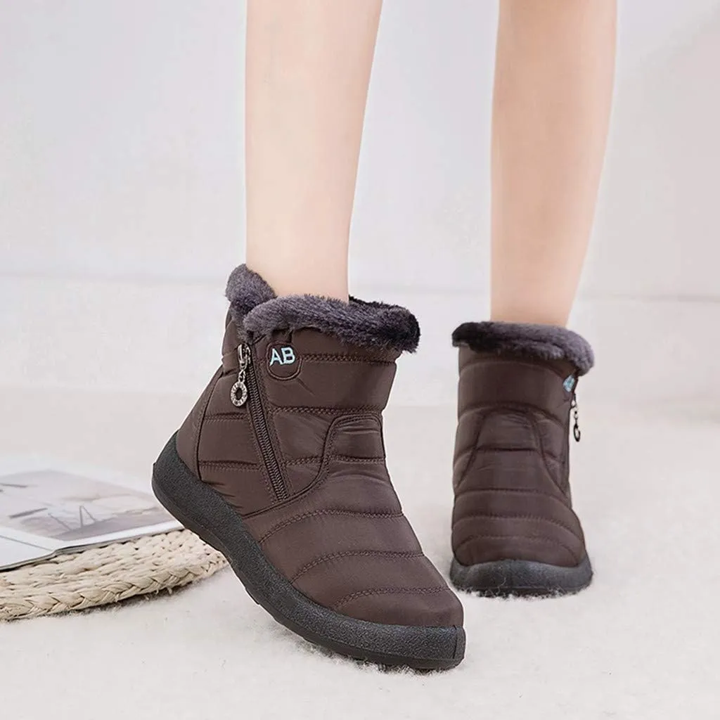 Womens Winter Snow Boots Waterproof Black Ankle Snow Boots for Women Snow Boots Womens Slip on Womens Tall Rubber Boots Waterproof Womens Winter Ankle Boots Wide