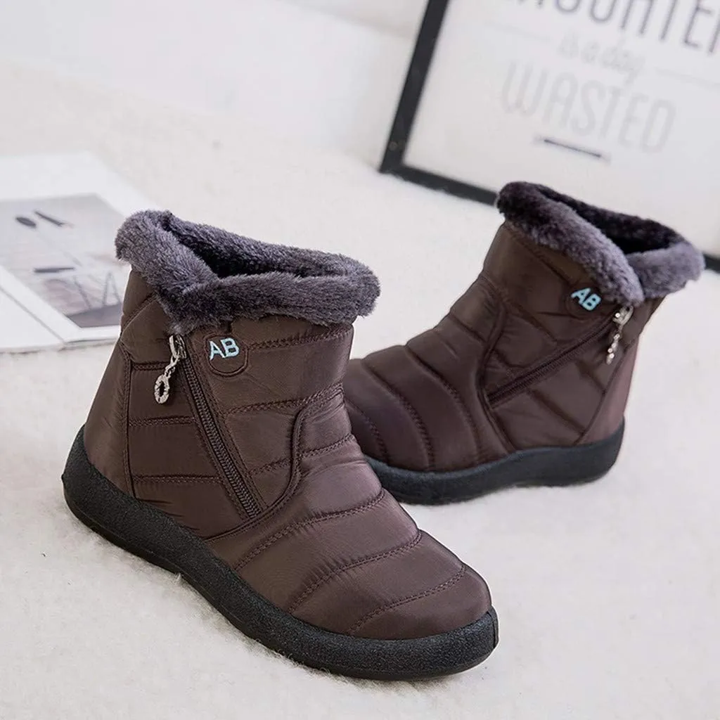 Womens Winter Snow Boots Waterproof Black Ankle Snow Boots for Women Snow Boots Womens Slip on Womens Tall Rubber Boots Waterproof Womens Winter Ankle Boots Wide