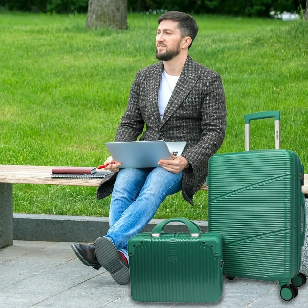 World Traveler Highways 2-Piece Hardside Carry-On Spinner Luggage Set, Green, One_Size