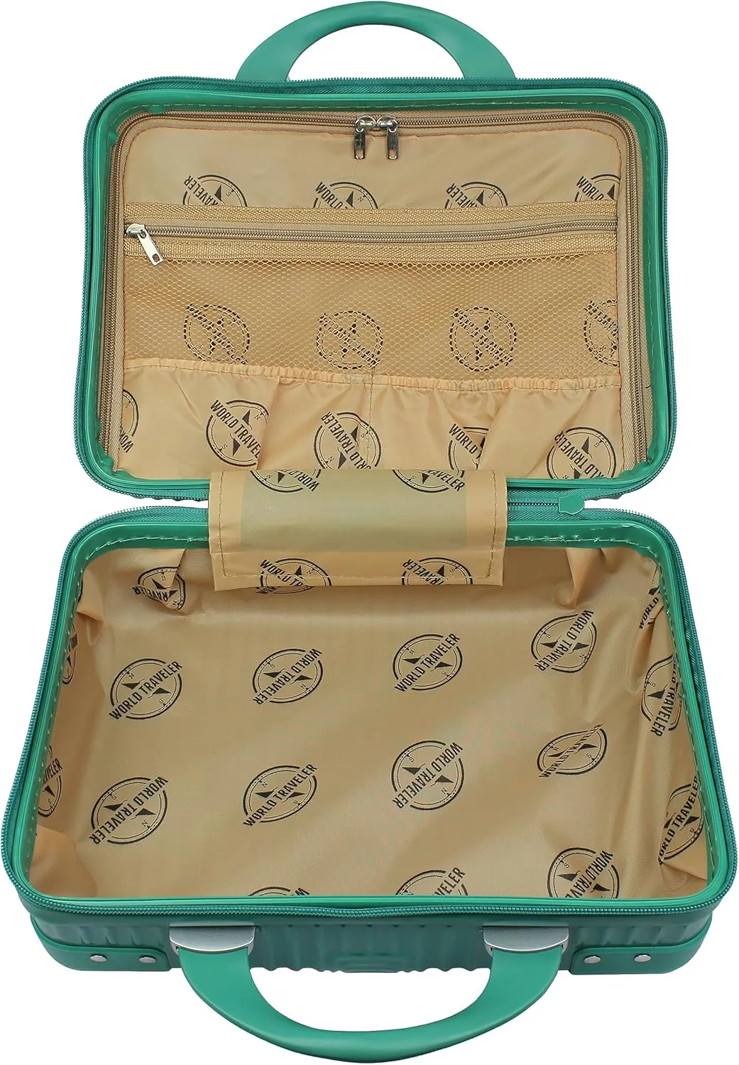 World Traveler Highways 2-Piece Hardside Carry-On Spinner Luggage Set, Green, One_Size
