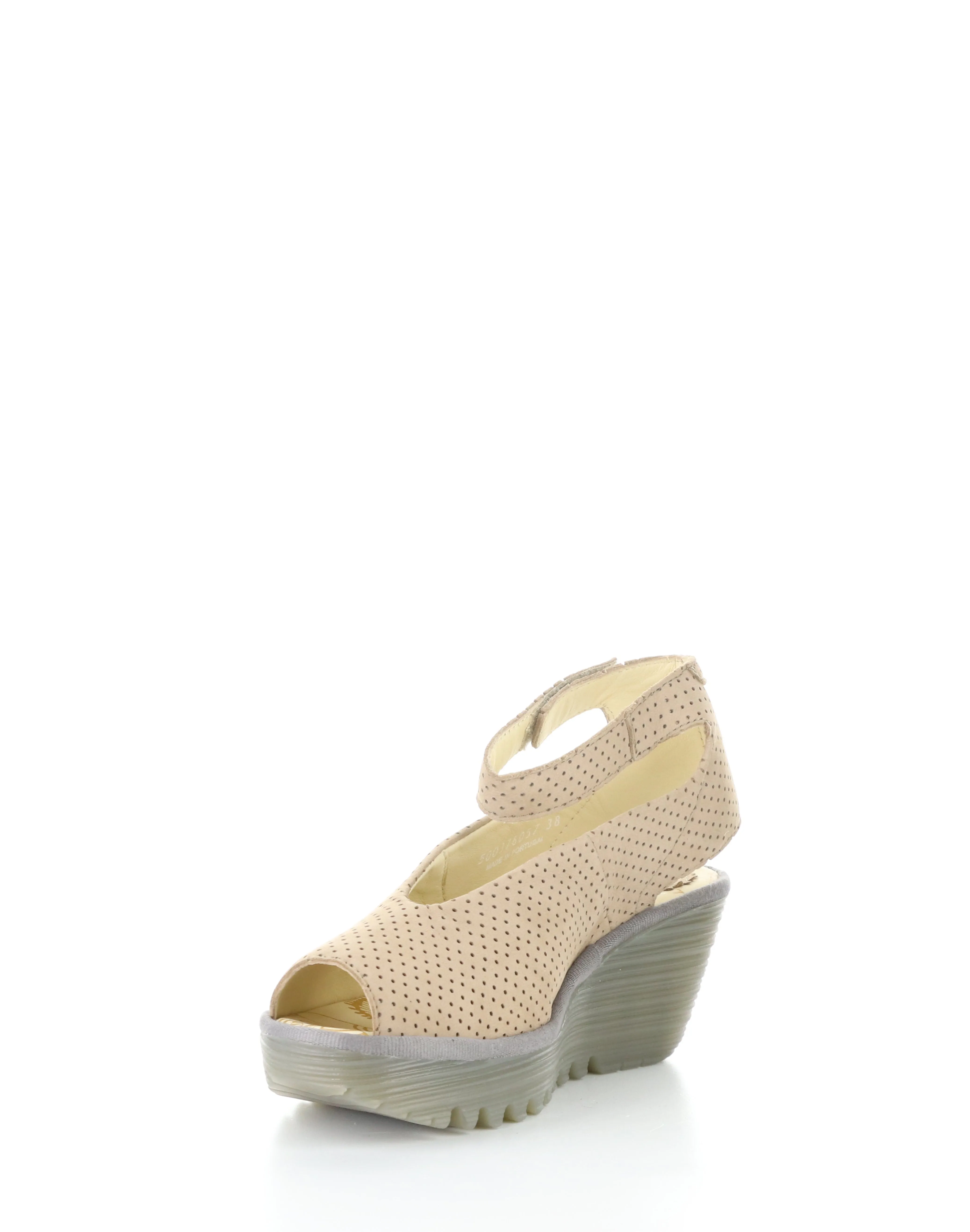 YALA376FLY PERF 057 TAUPE Velcro Sandals