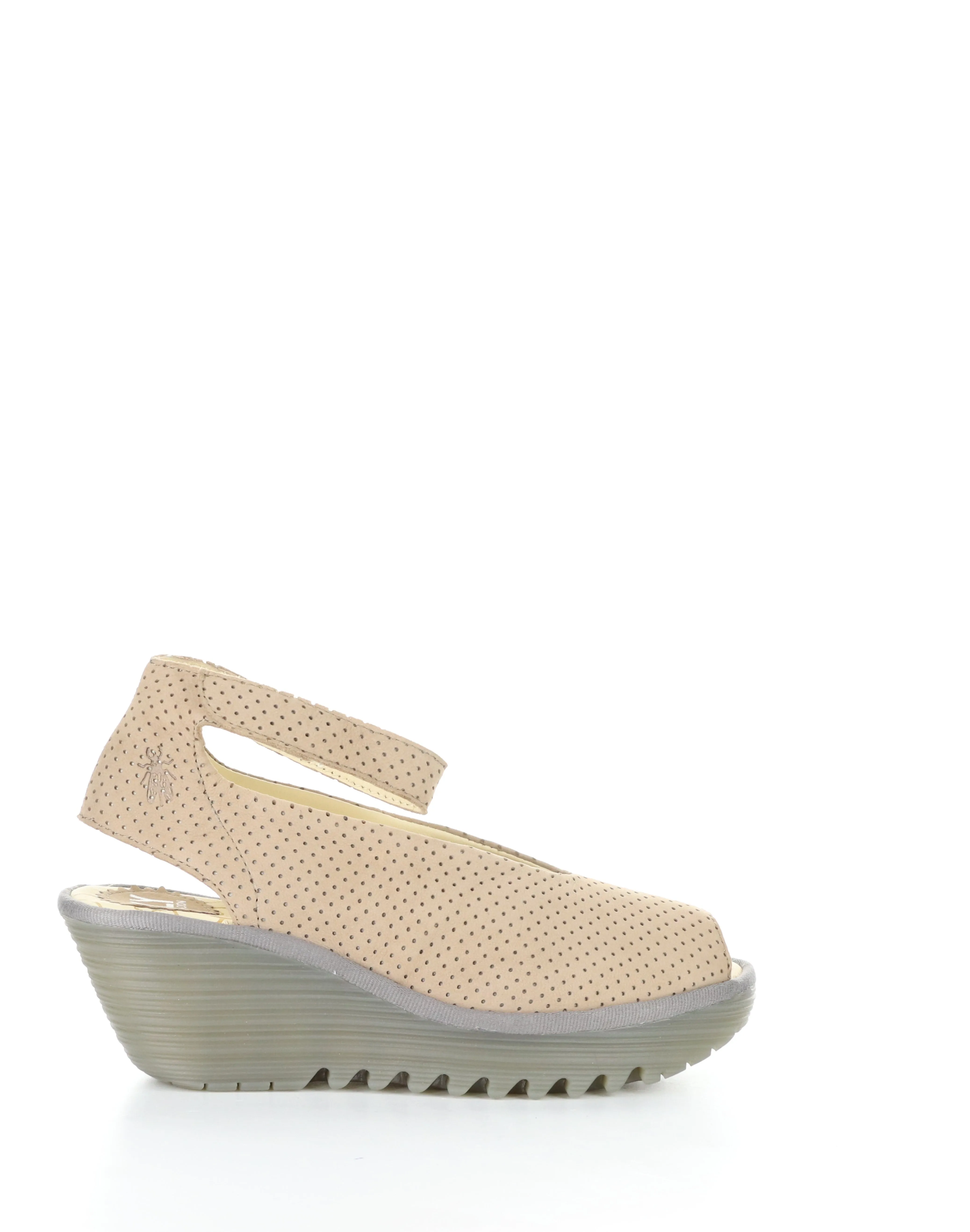 YALA376FLY PERF 057 TAUPE Velcro Sandals