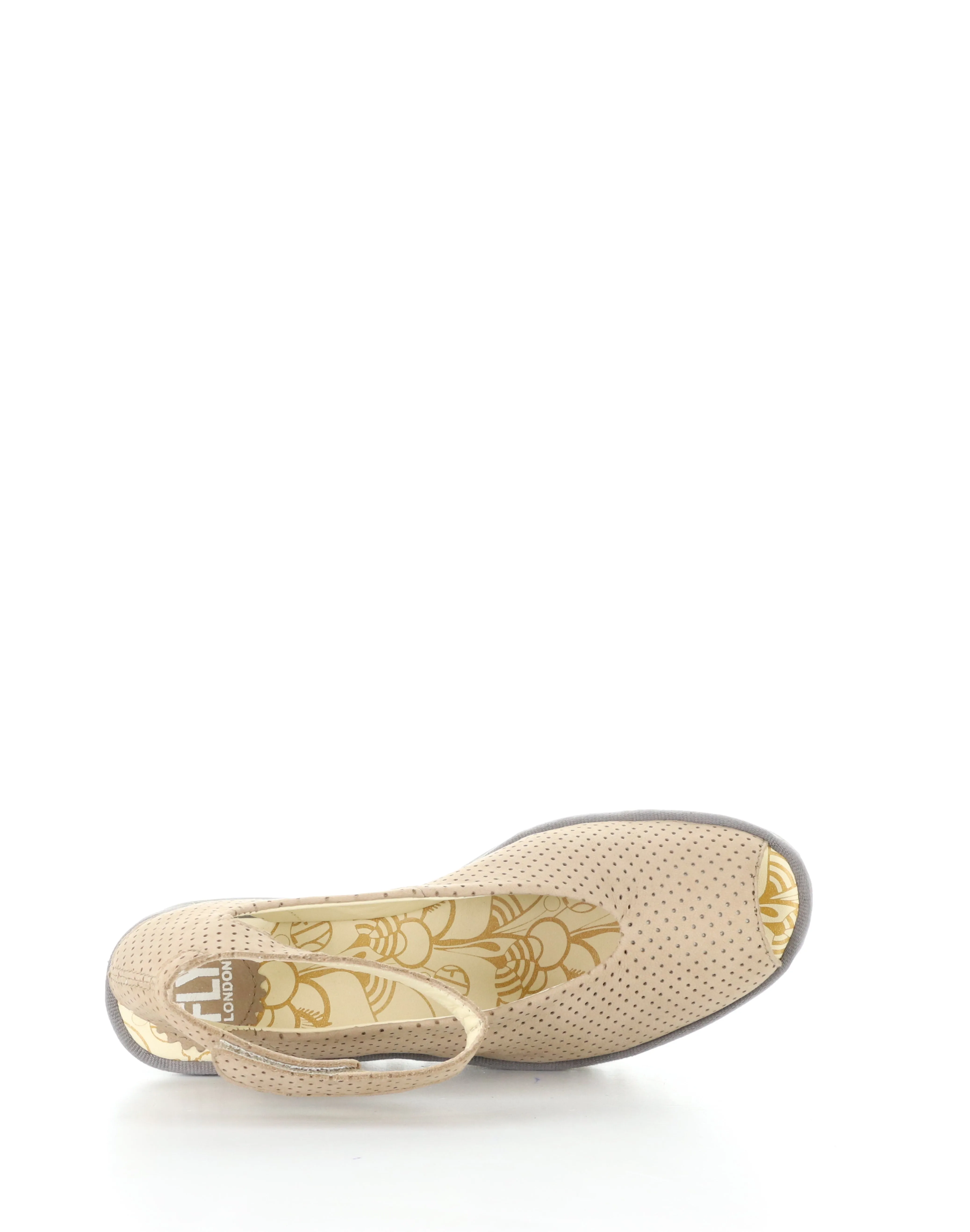 YALA376FLY PERF 057 TAUPE Velcro Sandals