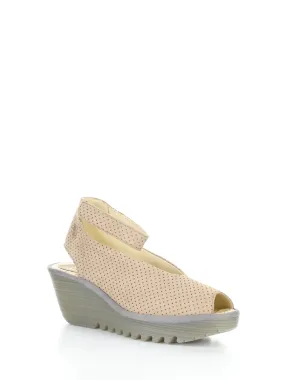 YALA376FLY PERF 057 TAUPE Velcro Sandals